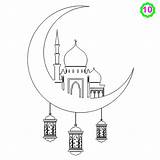 Ramadan Mosque Colouring Pages Drawing Eid Adabi Islamic Kids Coloriage Islam Dessin Templates Coloring Crafts Drawings Un Allah Pour Activities sketch template