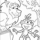 Coloring Dora Pages Boots Explorer Monkey Swiper Lion Getcolorings Printable Hellokids Color Print Happy Getdrawings Fox sketch template