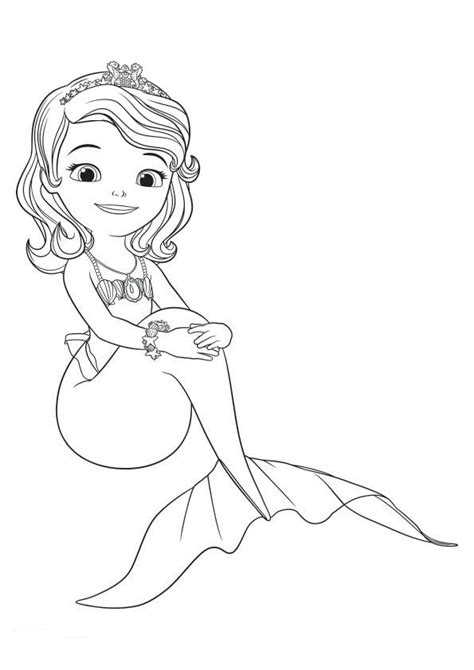 princess sofia mermaid coloring pages
