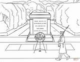 Arlington Cemetery Tumba Soldado Puente Desconocido Supercoloring Kleurplaat Soldaat Tomb sketch template