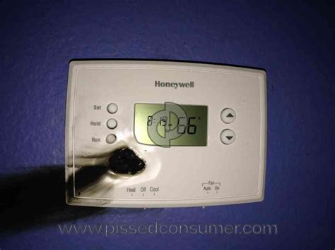 rthrth honeywell thermostat catches fire nov    pissed consumer
