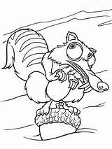 Coloring Age Ice Pages Mammoth Library Clipart Scrat sketch template