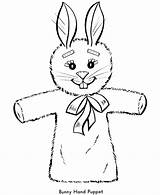 Coloring Easter Pages Bunny Puppet Animal Toy Hand Rabbit Clipart Printable Kids Flag Bunnies French Activity Print Templates Toys Master sketch template