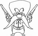 Sam Yosemite Coloring Guns Two Clipart Looney Pages Cartoon Tunes Drawing Clip Characters Drawings Cliparts Stencils Cartoons Disney Character Library sketch template