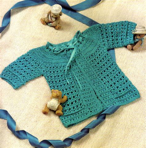 tejidos artesanales en crochet saquito  bebe tejido en crochet
