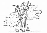 Moon Pony Nightmare Little Coloring Pages Drawing Draw Getcolorings Learn Getdrawings Man Paintingvalley Drawings sketch template