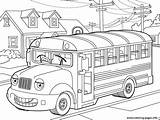 Bus Coloring Kids School Pages Printable Color sketch template