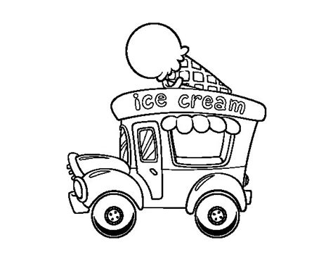 coloring pages ice cream truck drawing png
