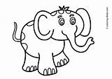 Kids Coloring Animal Drawing Drawings Children Book Color Pages Elephant Animals Books Colouring Printable Easy Draw Toddlers Clipart Cute Toddler sketch template