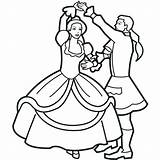 Coloring Pages Dancing Princess Prince Clipart Dance Tap Book Ballroom Log Clip Line Cabin Dancers Cartoon Drawing Party Cliparts Charming sketch template