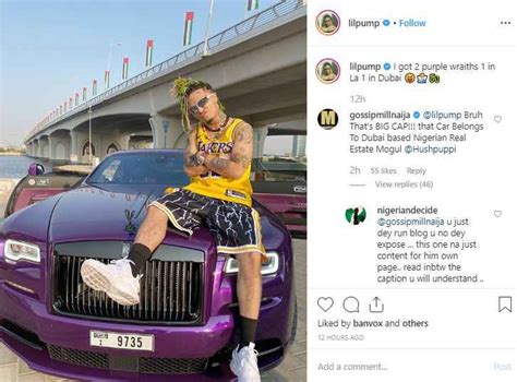 clout chasing hushpuppi  lil pump claim ownership   car  instagram gistmania