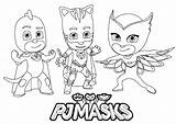 Pj Masks Coloring Pages Disney Template Kids Children sketch template