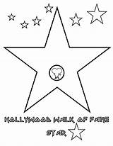 Hollywood Coloring Pages Star Fame Walk Color Sheet Colouring Template Cine Stern Crafts Sheets Visit sketch template