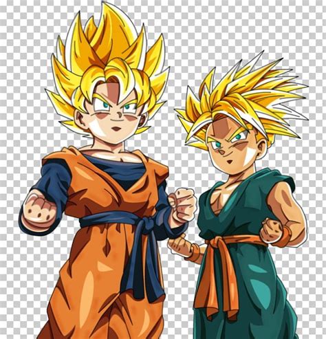 Goten Trunks Goku Vegeta Gohan Png Anime Art Aura