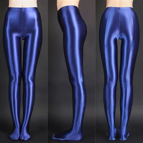 women shiny satin gloss pantyhose tights stockings opaque hosiery hose
