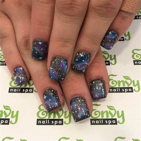 outer space galaxy nails envy nail spa galaxy nails glow nails