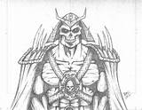 Shao Kahn Mortal Kombat Scale Drawing sketch template