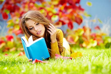 Girl Grass Autumn Book Reading 5616x3744 Reading Autumn Hd