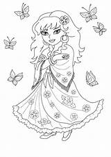 Gypsy Cassandra Colorear Colorare Colorkid Disegni Princesa Princesse Principessa Principesse Isabella Alina Piccole Milena Malvorlagen Reino Princesses Petites Princesinhas Prinzessin sketch template