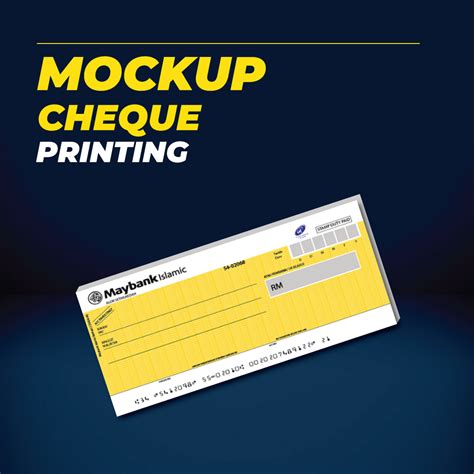 maybank mock cheque template  mock  cheque print mock  images