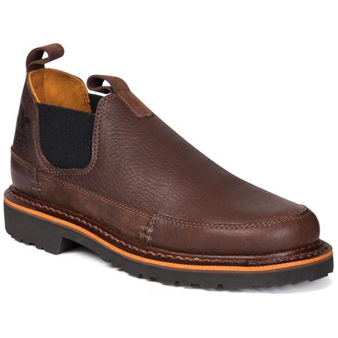 mens georgia giant romeo slip  work shoes brown  casual shoes  sportsmans guide