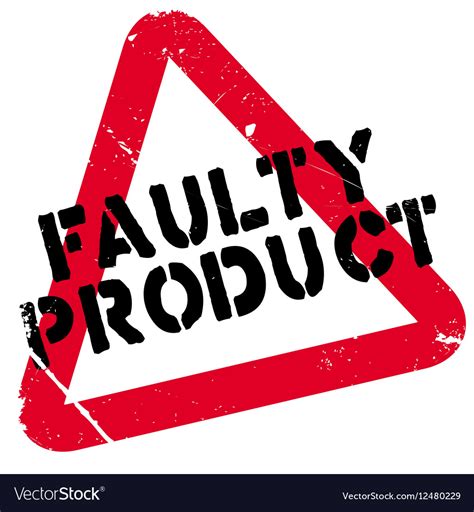 faulty product rubber stamp royalty  vector image