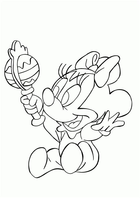 baby minnie mouse coloring pages   baby minnie mouse