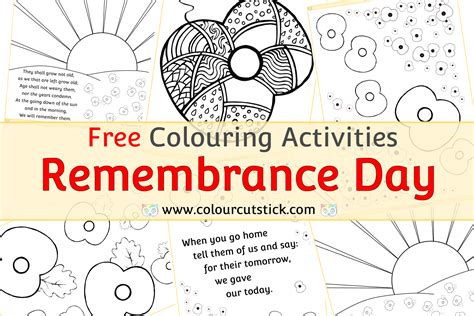 remembrance day colouring pages  children kids toddlers