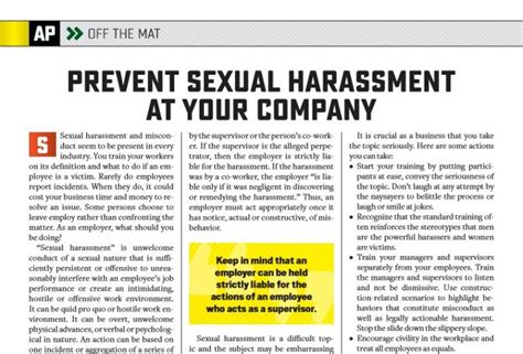 asphaltpro magazine asphaltpro magazine prevent sexual harassment at