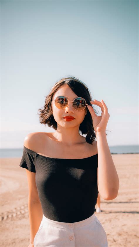 2160x3840 Sunglasses Outdoor Photoshoot Girl Model