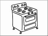 Stove Drawing Gas Template sketch template