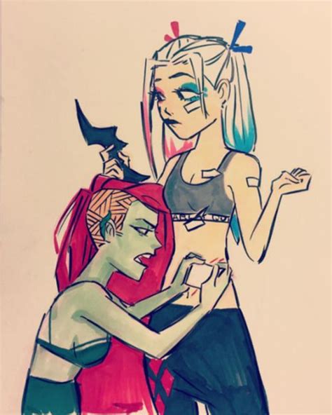 Ivy Patching Up Harley After An Altercation With The Bat