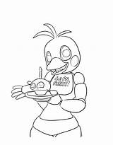 Chica Coloring Pages Animatronics Color Print Kids Printable Coloringtop sketch template