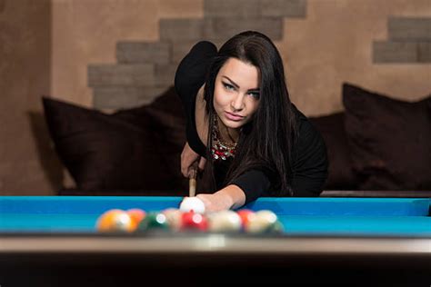 Royalty Free Pool Game Sensuality Pool Table Women Pictures Images And