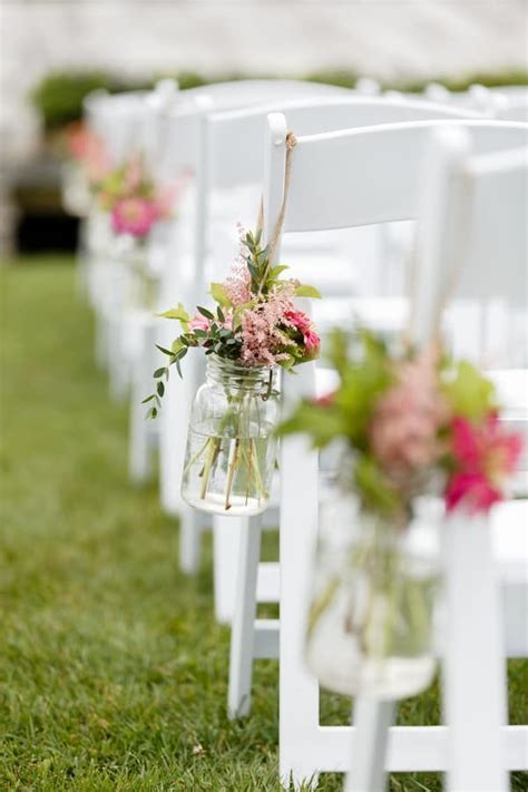 Regina Martin Wedding Aisle Flowers Chairs Pink Peony Aisle Decor