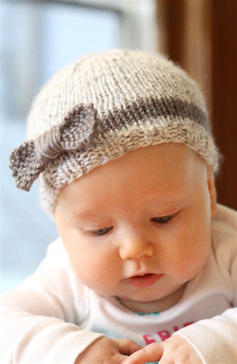 knit bow baby hat knitting pattern knit hat pattern