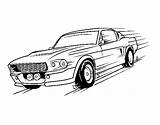 Mustang Coloring Retro Style Book Cars sketch template