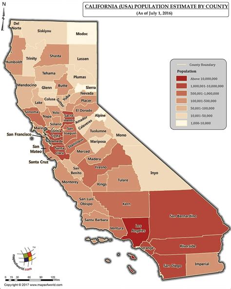 California Population Map Answers