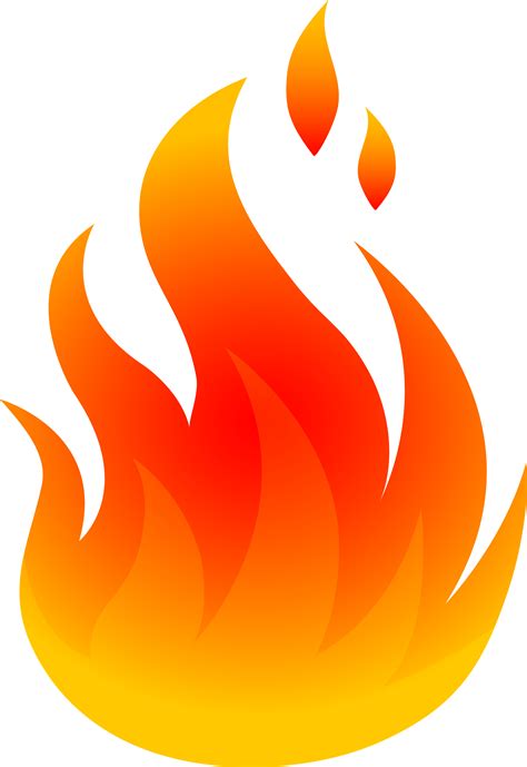 red  yellow fire logo  clip art