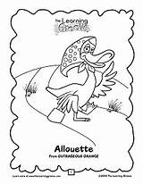 Alouette sketch template