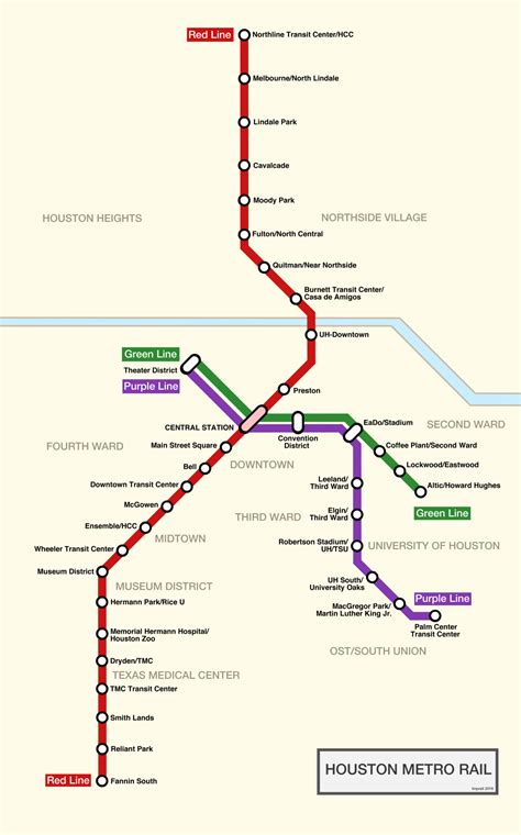 imperials transit maps houston metro rail map   city
