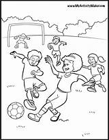 Coloring Soccer Pages Playing Sports Kids Football Girl Color Sport Teamwork Drawing Children Activities Game Play Worksheets Colour Print Sheets sketch template