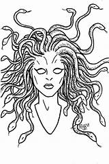 Medusa Coloring Pages Drawing Mythology Drawings Head Designlooter Color Printable 55kb Getcolorings Getdrawings sketch template