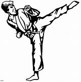 Karate Martial Disegnare Arti Marziali Salvato sketch template