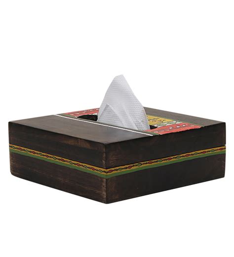 buy mango wood tissue paper box holder  vareesha  closed tissue holders tissue