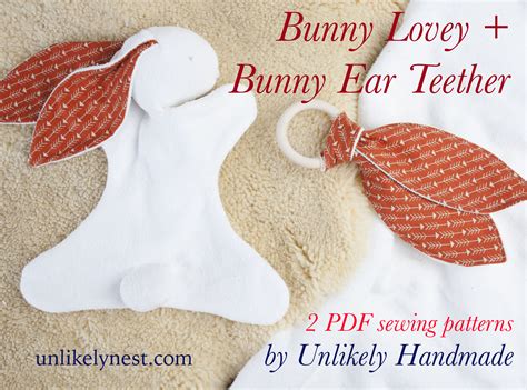 bunny lovey bunny ear teether patterns payhip