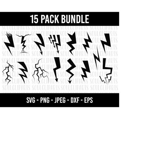 Cod658 Lightening Bolt Svg Thunder Cut File Flash Svg Li Inspire