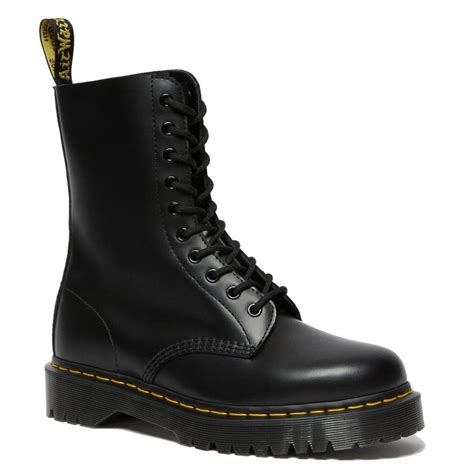 buty dr martens  bex mid calf black smooth