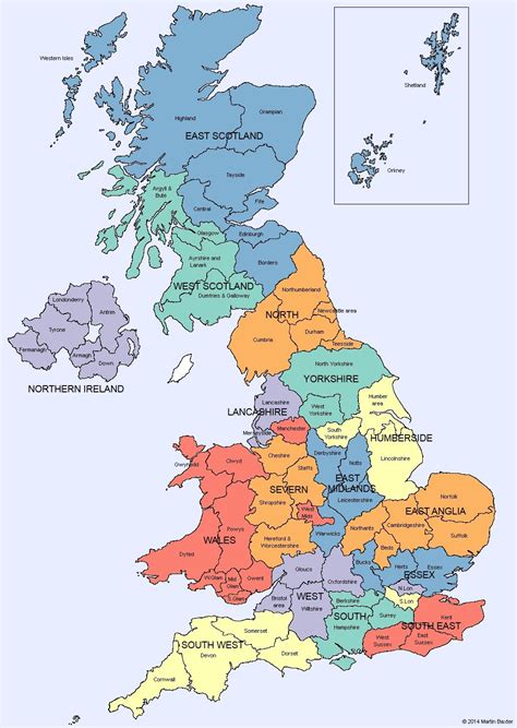 large regional map england map map  britain map  great britain