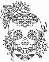 Coloring Duran Gabby Gothic Mexicana Caveira Mendhika Calaveras Urbanthreads Gabriela sketch template
